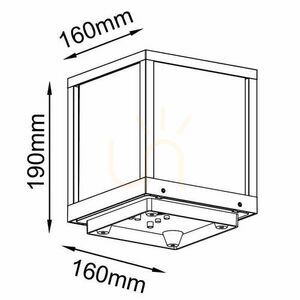 Mantra UTAH 8929 vit utomhusarmatur för mur E27 IP65 19 cm small 2