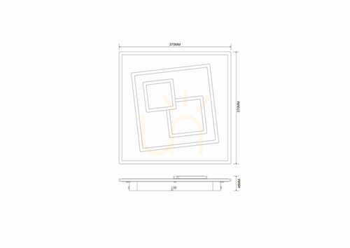 Kontrollera Zuma Line DUNK MS-3041S svartvit LED-plafond, 37 cm