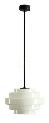 Kontrollera Takplafond Aldex svart metall glas E27 28 cm 9000PL_G1_M