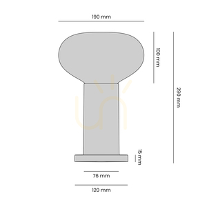 Bordslampa Aldex Flo Cream S i cremefärgat stål och opalglas, 7000B9_S small 3