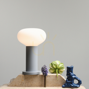 Aldex Flo Grey S grå bordslampa, stål och glas, 29 cm, E14 7000B22_S small 3