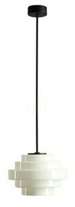 Plafond Aldex Filo Milky M svart glas Ø22 cm 9001PL_G1_M small 0