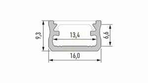 LUMINES A LED-aluminiumprofil, guld RAL1923, 2,02 m small 1