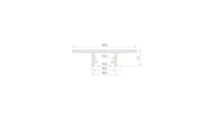 LUMINES profil typ NIPO vitlackerad 1 m small 1