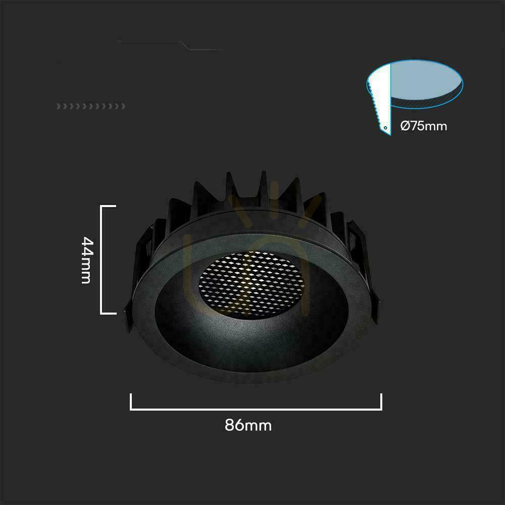 Visa V-TAC LED Downlight 24W BRIDGELUX CHIP CCT-armatur Svart Raster Antireflex Honeycomb VT-17024 2540lm V-TAC LED Downlight 24W BRIDGELUX CHIP CCT-armatur Svart Raster Antireflex Honeycomb VT-17024 2540lm