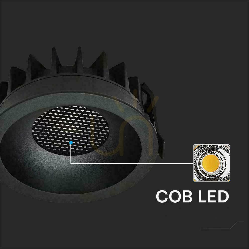 Utsikt V-TAC LED Downlight 24W BRIDGELUX CHIP CCT-armatur Svart Raster Antireflex Honeycomb VT-17024 2540lm V-TAC LED Downlight 24W BRIDGELUX CHIP CCT-armatur Svart Raster Antireflex Honeycomb VT-17024 2540lm