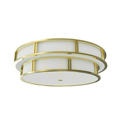 Kontrollera Taklampa Open Design Highlights Piano 80 cm vit matt satin guld 6 ljuspunkter