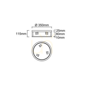 Plafond Sandro Open Design Highlights satin nickel 35 cm 3 ljuskällor E27 small 2