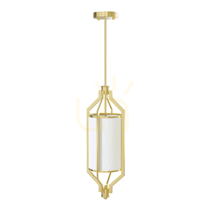 Pendellampa Zundo Open Design Highlights vit grädde satin gold Ø20 cm E27 small 0
