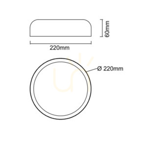 Plafond Cedrone vit 220 mm LED 3000K 14W Open Design Highlights small 3