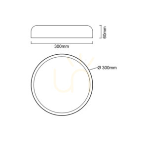 Plafond Cedrone vit 300 mm LED 3000K Open Design Highlights small 4