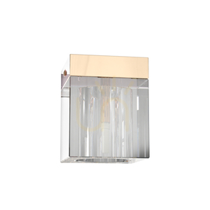 Plafond Cubo Transparent Guld Kristall Open Design Highlights small 1