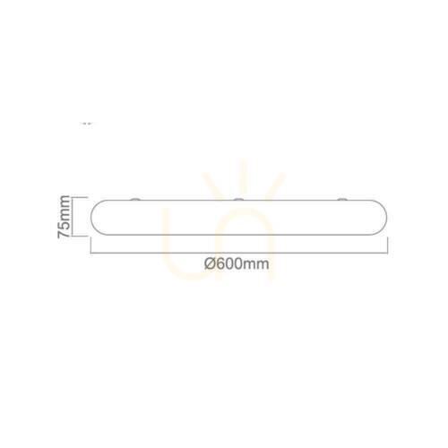 Kontrollera Plafond Open Design Highlights Piatto 60 cm Vit Toupe LED 3000K 55W