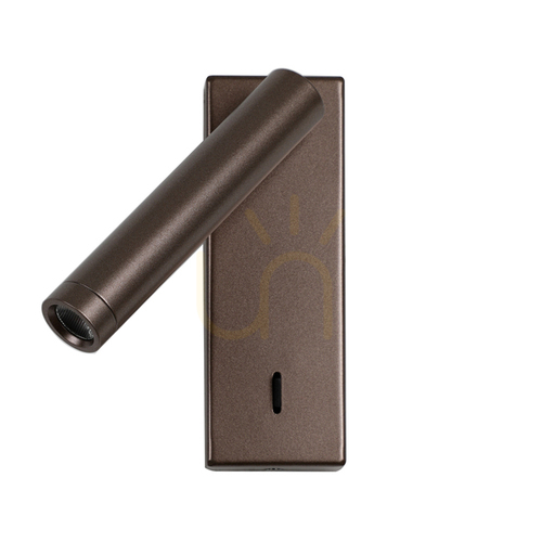 Kontrollera Italux Vägglampa Brun Aluminium LED 3000K WL-21017-CFF