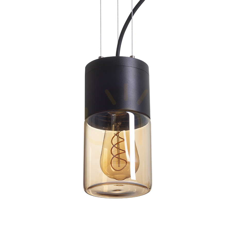 Kontrollera Rendl R14130 Quinn taklampa för utomhusbruk, Ip54 svart bärnstensfärgat glas Rendl R14130 Quinn taklampa för utomhusbruk, Ip54 svart bärnstensfärgat glas