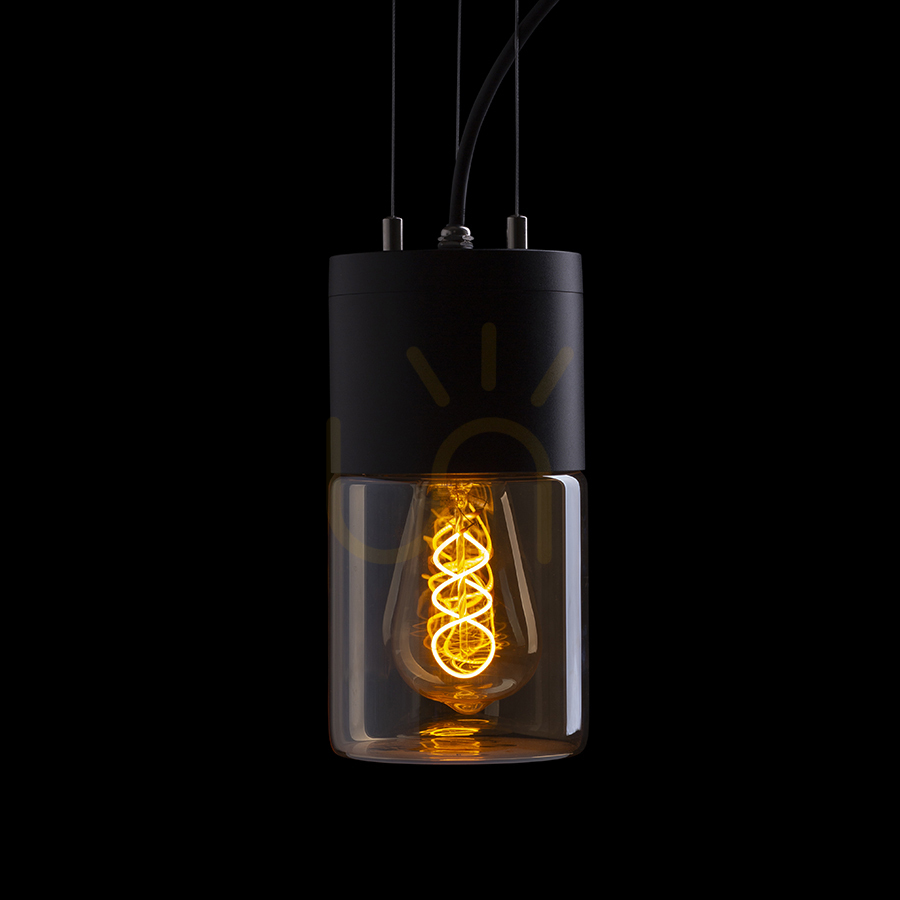 Förhandsvisning Rendl R14130 Quinn taklampa för utomhusbruk, Ip54 svart bärnstensfärgat glas Rendl R14130 Quinn taklampa för utomhusbruk, Ip54 svart bärnstensfärgat glas