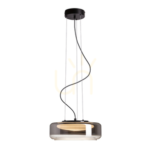 Rendl NAOMI 35 LED pendellampa R14400, rökfärgat och frostat glas, svart small 4