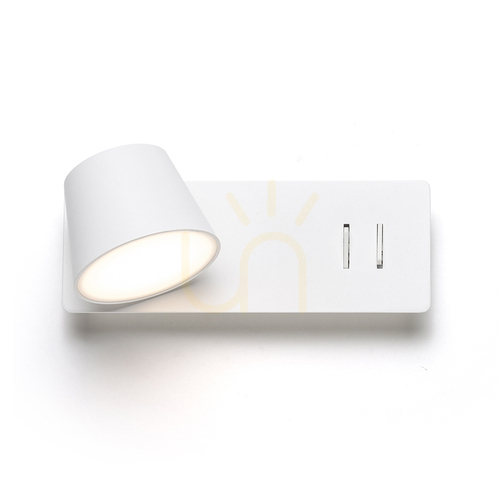 Kontrollera Spot Rendl R14521 Amadeus Led Spotlampa, över säng vit