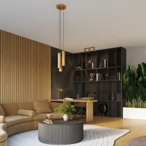 Vägglampa KARBON 10 guld small 10