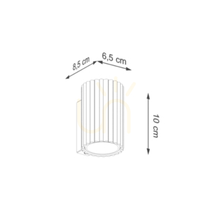 Vägglampa KARBON 10 guld small 7