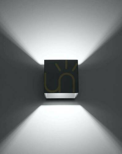 Kontrollera QUAD 1 vägglampa antracit Sollux SL.0565