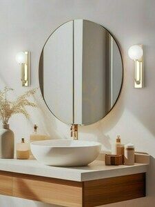 Vägglampa Ero Gold IP44 Vit Opal G9 Open Design Highlights small 1