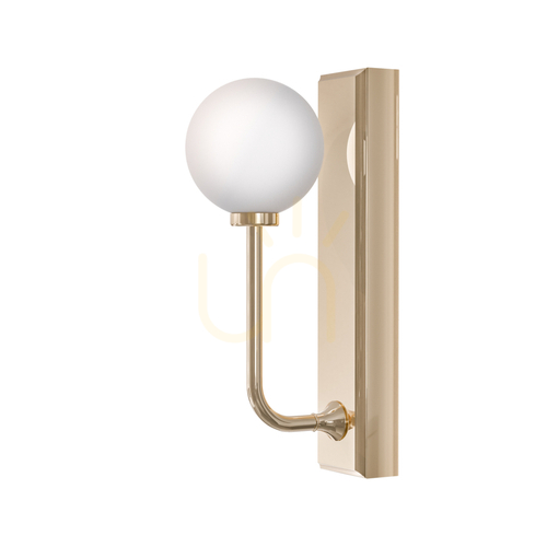 Kontrollera Vägglampa Ero Gold IP44 Vit Opal G9 Open Design Highlights