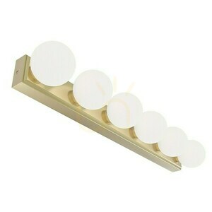 Vägglampa Merino Open Design Highlights vit opal satin guld IP44 G9 6 ljuskällor small 2