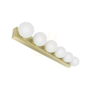 Vägglampa Merino Open Design Highlights vit opal satin guld IP44 G9 6 ljuskällor small 0
