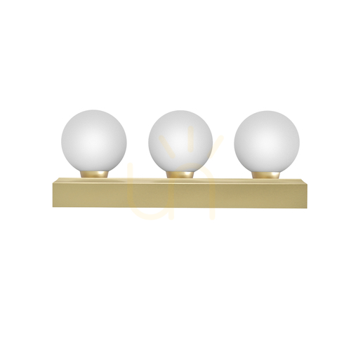 Kontrollera Vägglampa Open Design Highlights Merino 3-ljus IP44 vit opal satin gold G9