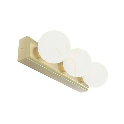 Kontrollera Vägglampa Open Design Highlights Merino 3-ljus IP44 vit opal satin gold G9
