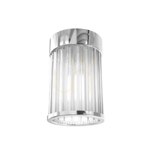 Kontrollera Taklampa Fiatto Cromo 8W G9 Krom Glas Metall Open Design Highlights