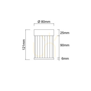 Taklampa Fiatto Open Design Highlights svart glas metall G9 8W Ø80 mm small 4