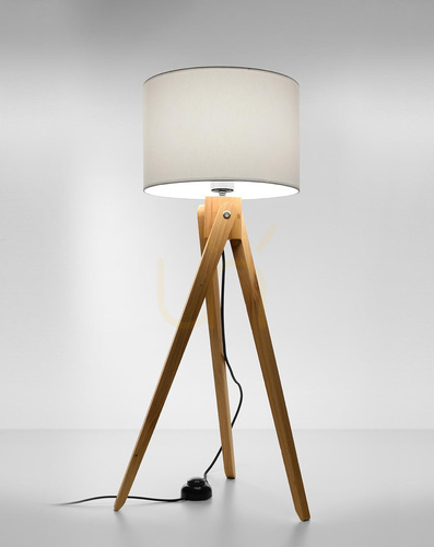 Kontrollera Golvlampa LEGNO 1 naturträ Sollux