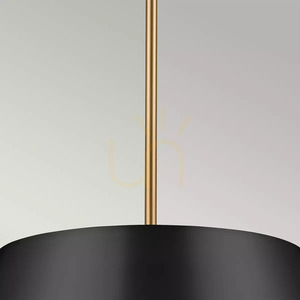 Luella taklampa, halvplafond - 3 ljuskällor - Svart, mässing Elstead small 1