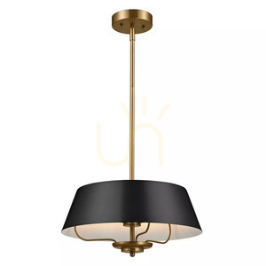 Luella taklampa, halvplafond - 3 ljuskällor - Svart, mässing Elstead small 0