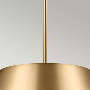 Luella taklampa, halvplafond - 3 ljuskällor - Borstad natur Elstead small 1