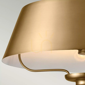 Luella taklampa, halvplafond - 3 ljuskällor - Borstad natur Elstead small 3