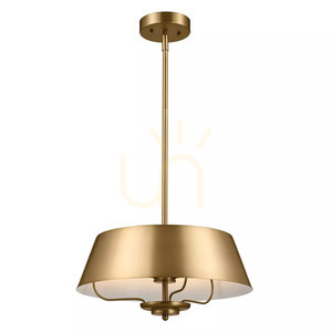 Luella taklampa, halvplafond - 3 ljuskällor - Borstad natur Elstead small 0