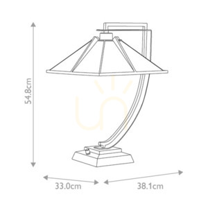 Pomeroy bordslampa - 1 ljuskälla - Western brown Elstead small 5