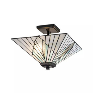 Pendellampa / taklampa med stag Alderley - 2 ljuskällor - vintagebrons Elstead small 6