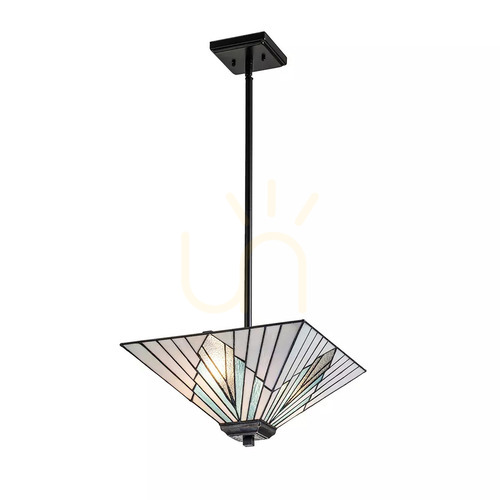 Kontrollera Pendellampa, Alderley halvflamma - 2 ljuskällor - Vintage brown Elstead