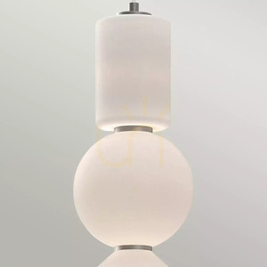 Bijou LED-pendellampa - - Borstat nickel Elstead small 1