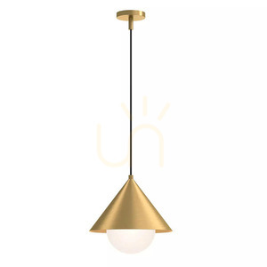 Remyck taklampa - 1 ljuskälla - Borstat guld Elstead 0 Remyck taklampa - 1 ljuskälla - Borstat guld Elstead small 0