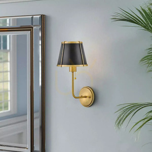 Clarke vägglampa - 1 ljuskälla - Varm mässing Elstead small 5