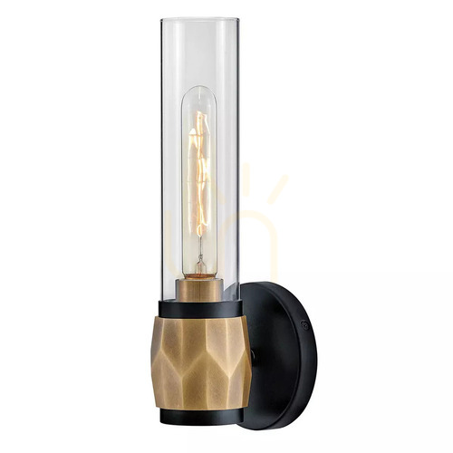 Kontrollera Ellison vägglampa - 1 ljuskälla - Svart, klassisk Elstead