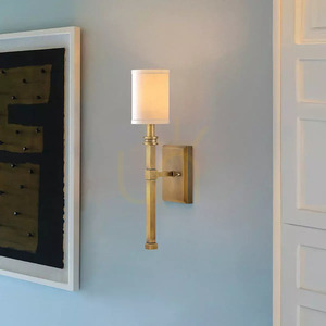 Moore vägglampa - 1 ljuskälla - Mässing Heritage Brass Elstead small 5