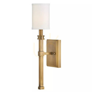 Moore vägglampa - 1 ljuskälla - Mässing Heritage Brass Elstead small 6