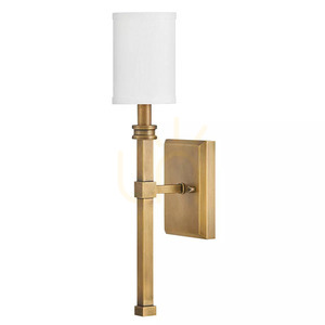 Moore vägglampa - 1 ljuskälla - Mässing Heritage Brass Elstead small 0