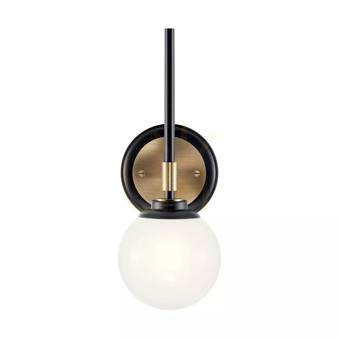 Utsikt Benno vägglampa - 1 ljuskälla - Svart, Champagne Elstead Benno vägglampa - 1 ljuskälla - Svart, Champagne Elstead